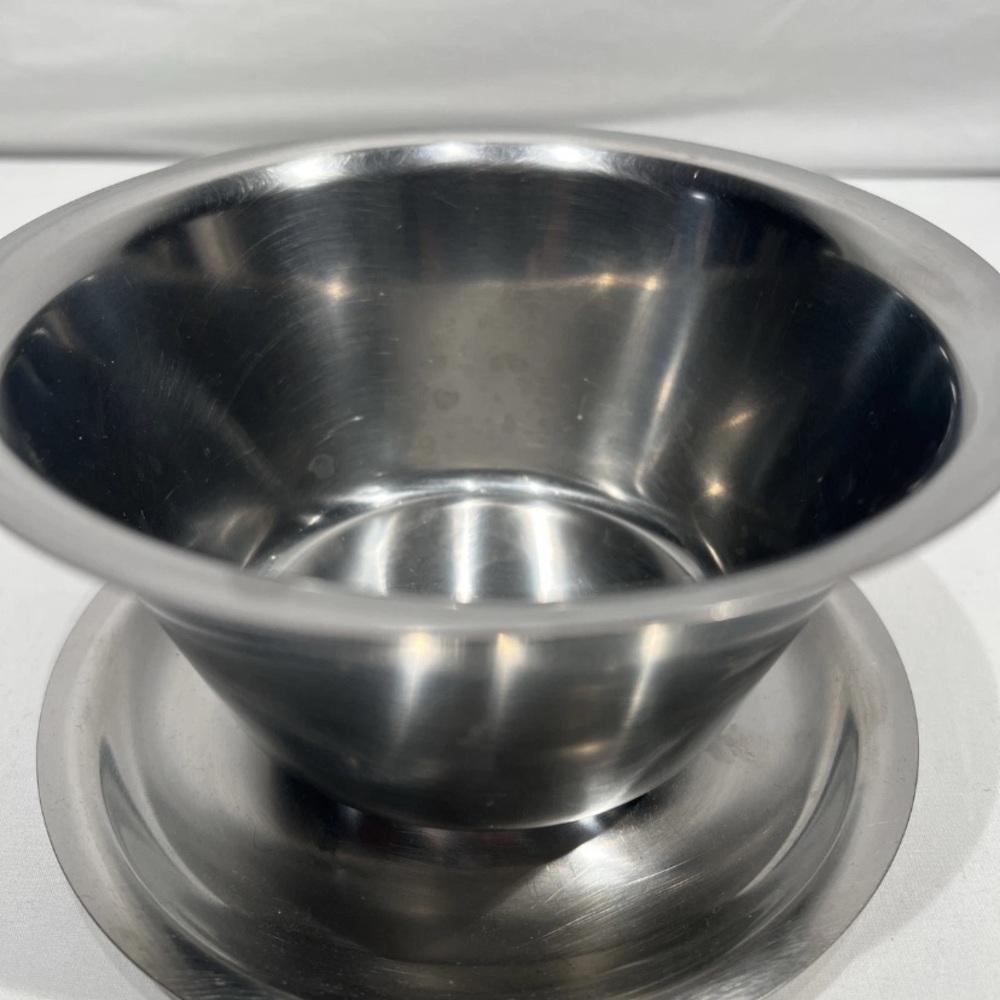 Vintage Gravy bowl- boat / Raimond- Denmark 18/8 stainless steel